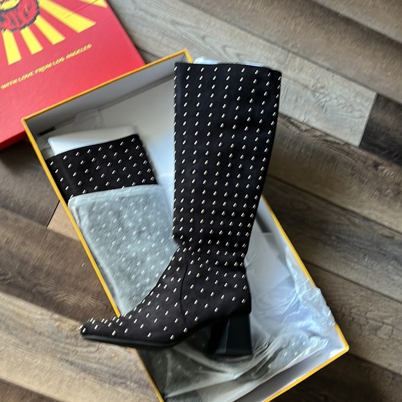 Jeffrey Campbell Studded Suede Boots - Picture 4 of 9